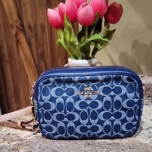 Coach EUC Jamie Camera Bag In Signature Denim